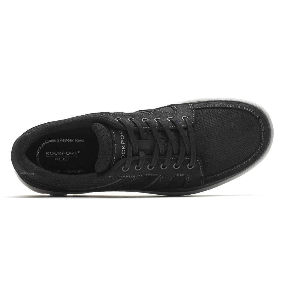 Rockport Mens Sneakers Black - Get Your Kicks Mudguard Blucher - UK 347-FUMXBK